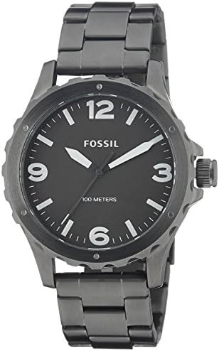 Watch strap Fossil JR1457 Stainless steel Anthracite grey 22mm